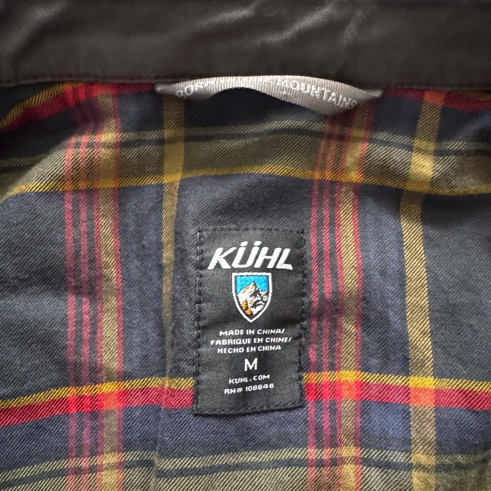 Kuhl Joyrydr Flannel Lined Shirt Jacket Gray Mens Medium Plaid Lining Shacket - Picture 14 of 14